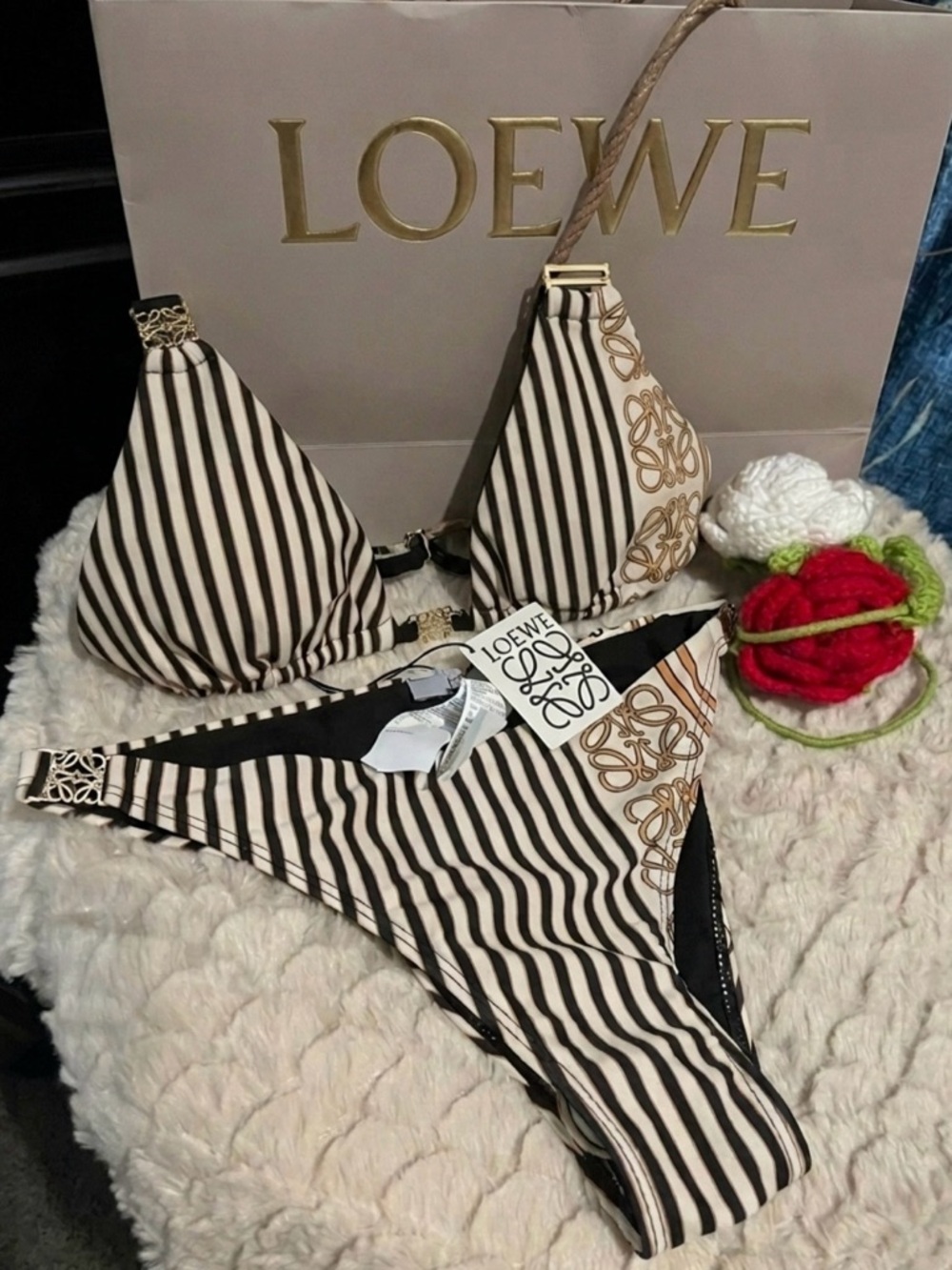 nwt Striped Bikini